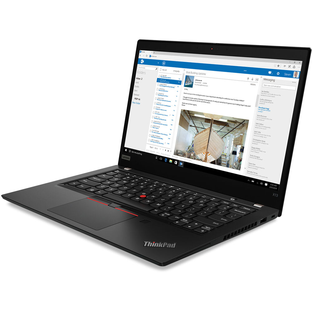 Lenovo ThinkPad X13 Gen 1 Notebook PC – Core i5-10210U / 13.3″ FHD / 8GB RAM / 512GB SSD / Win 10 Pro (20T20065ZA) — side vie