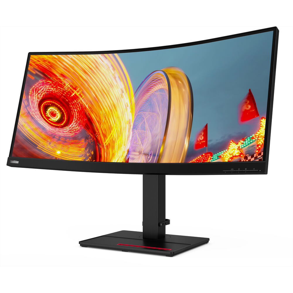 Lenovo ThinkVision T34w-20 34-inch Non-Touch Curved Monitor (61F3GAT1SA) — side view