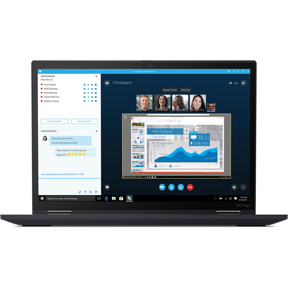 Lenovo ThinkPad X13 Yoga Gen 2 LTE Notebook PC – Core i5-1135G7 / 13.3″ WUXGA Touch / 8GB RAM / 256GB SSD / Win 11 Pro (20W80