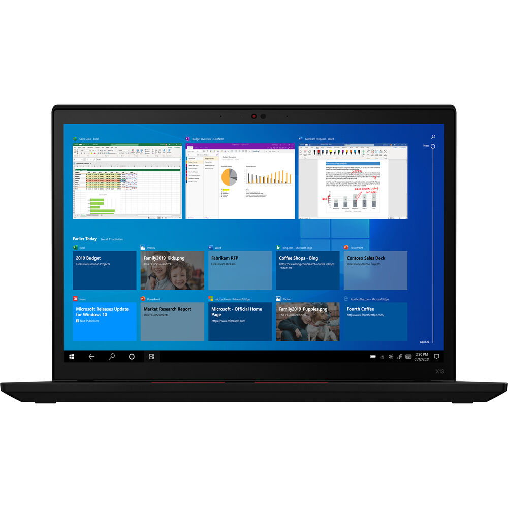 Lenovo ThinkPad X13 Gen 2 Notebook PC – Core i5-1135G7 / 13.3″ WUXGA / 8GB RAM / 512GB SSD / Win 10 Pro (20WK0081ZA) — front 