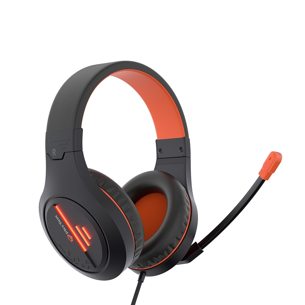 Meetion HP012 Stereo Gaming Headset with Mic Black Orange Lightweight Backlit (MT-HP021) image 3