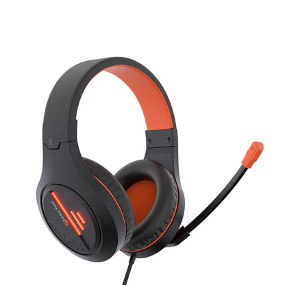 Meetion HP012 Stereo Gaming Headset with Mic Black Orange Lightweight Backlit (MT-HP021) — side view