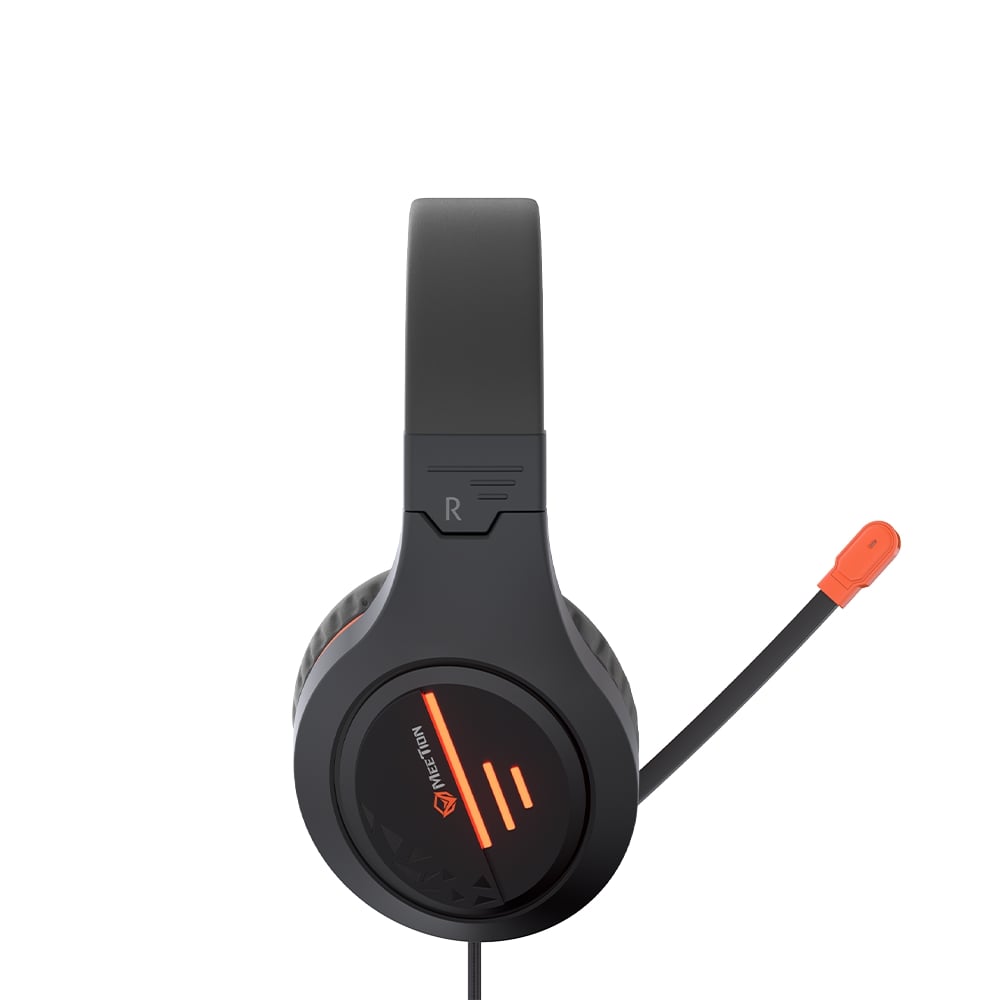 Meetion HP012 Stereo Gaming Headset with Mic Black Orange Lightweight Backlit (MT-HP021) image 4
