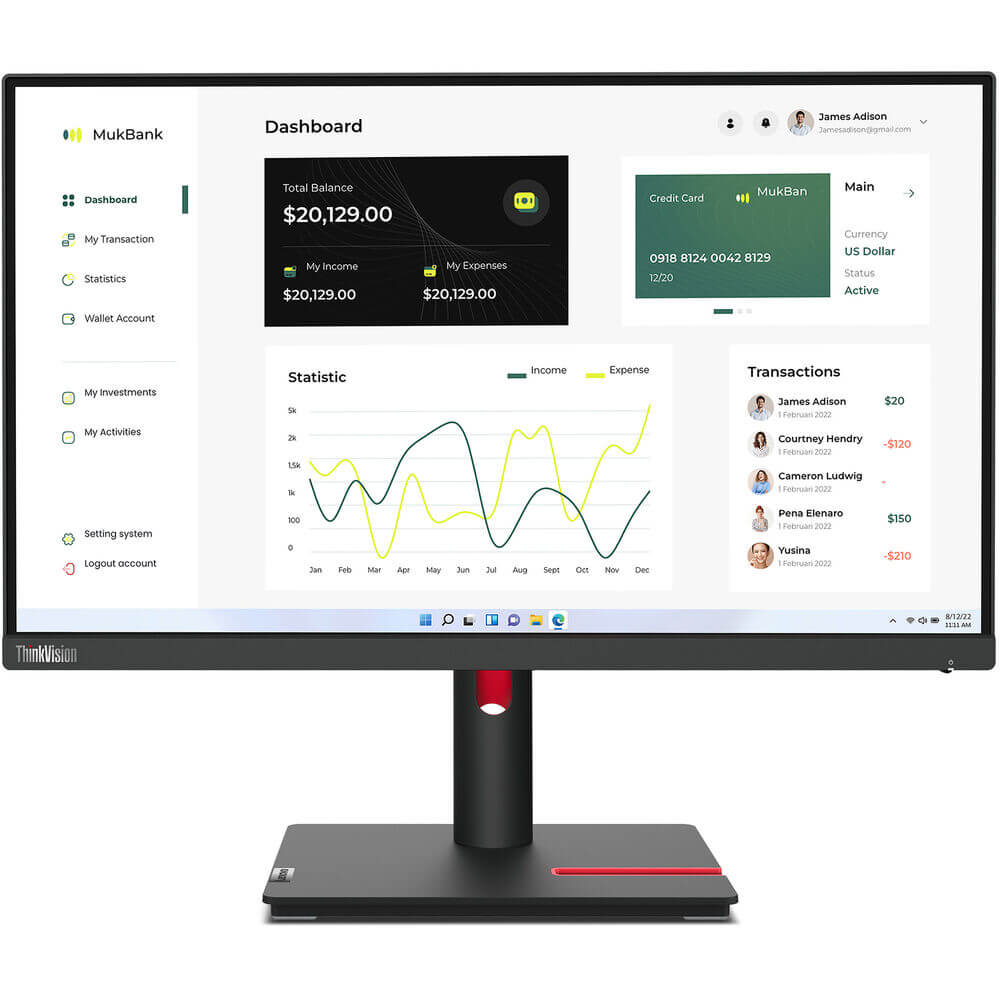 Lenovo ThinkVision T23i-30 23″ Full HD Monitor (63B2MAT6SA)