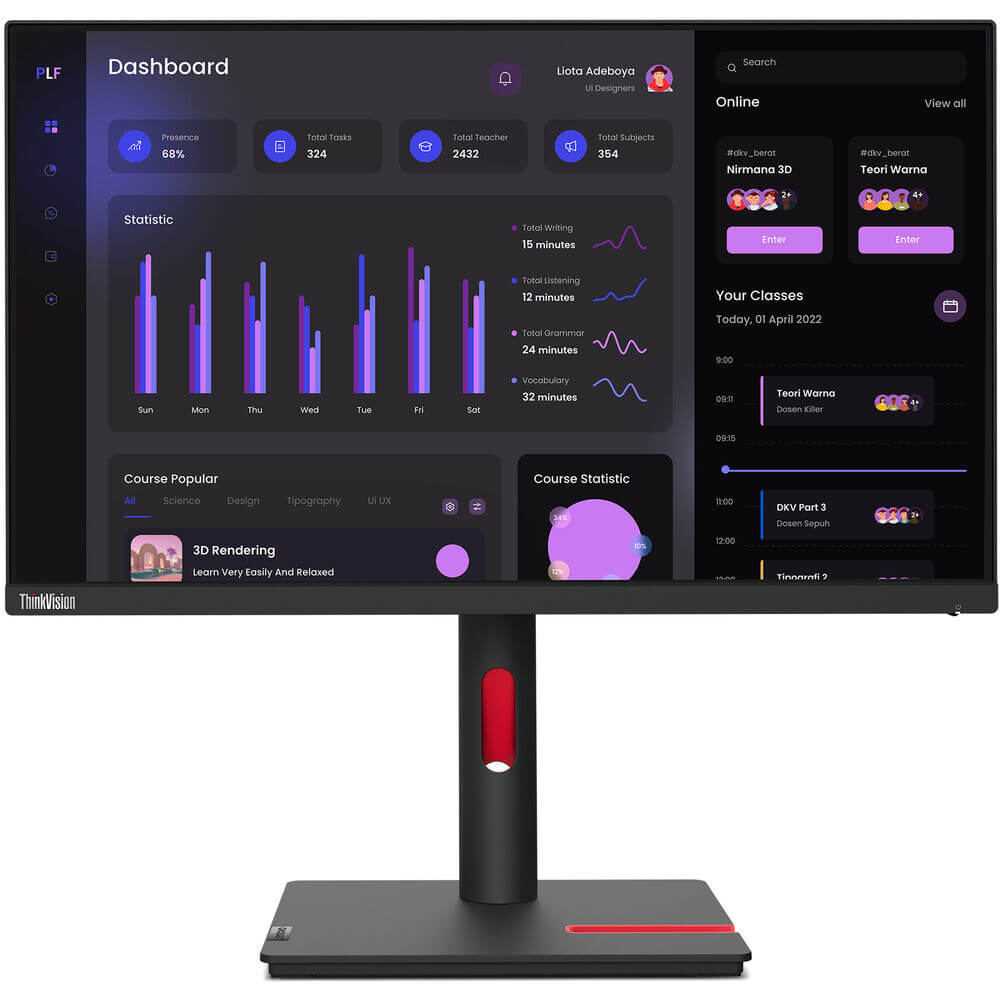 Lenovo ThinkVision T24i-30 23.8″ Full HD Monitor (63CFMATXSA)
