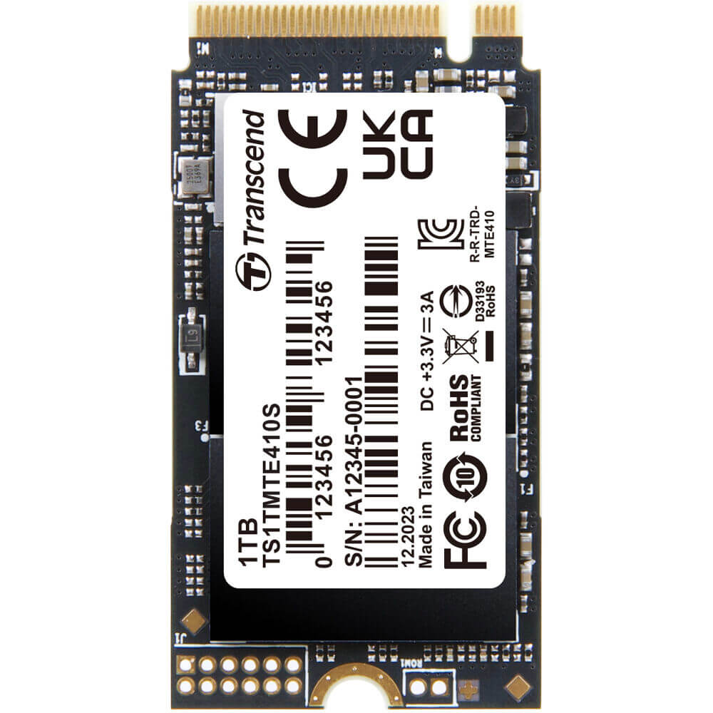 Transcend MTE410S 1TB M.2 2242 PCIe NVMe Gen 4×4 3D NAND Solid State Drive (TS1TMTE410S) image 1