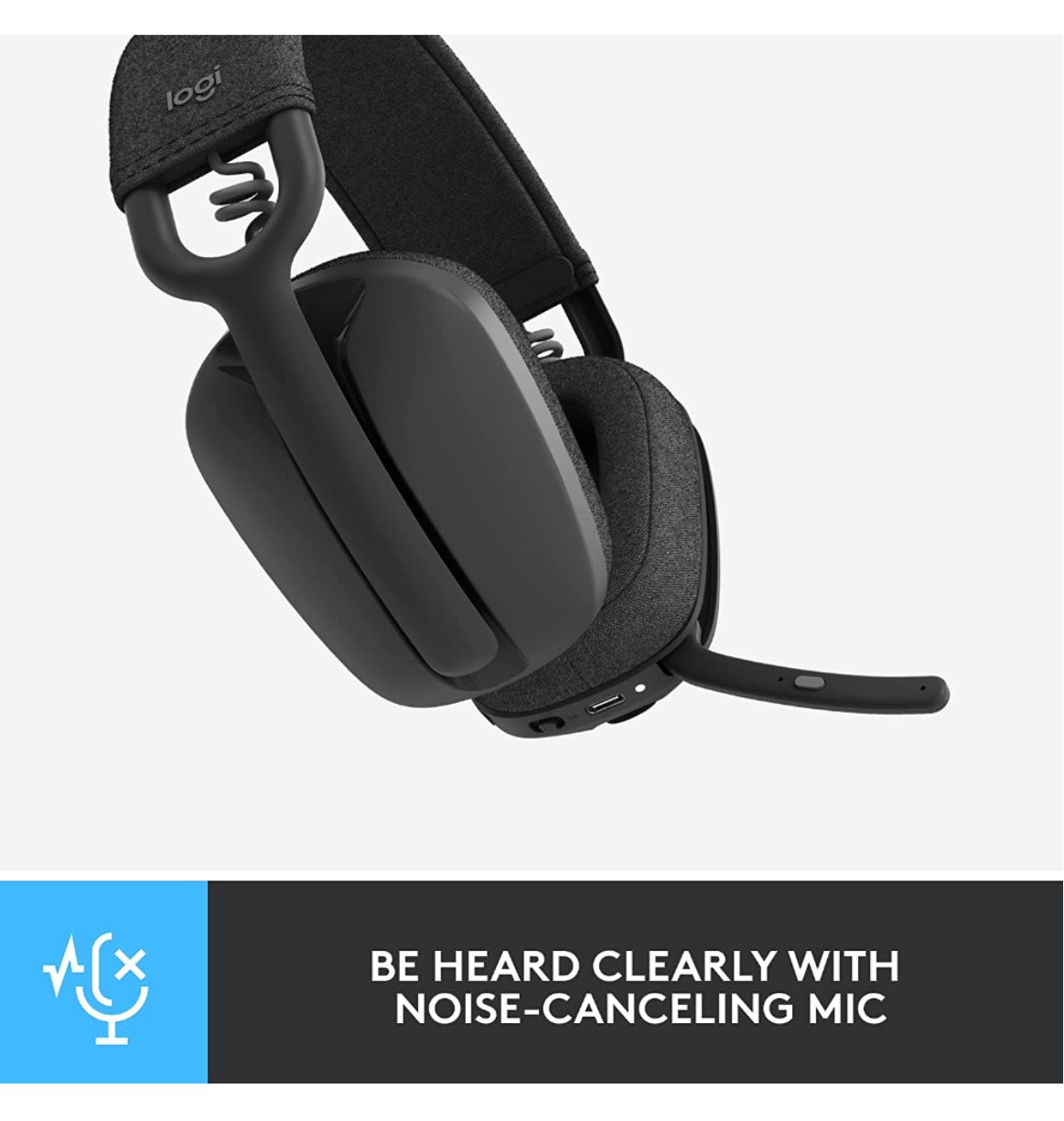 Logitech Zone Vibe 100 Wireless Headphones Graphite product image 3