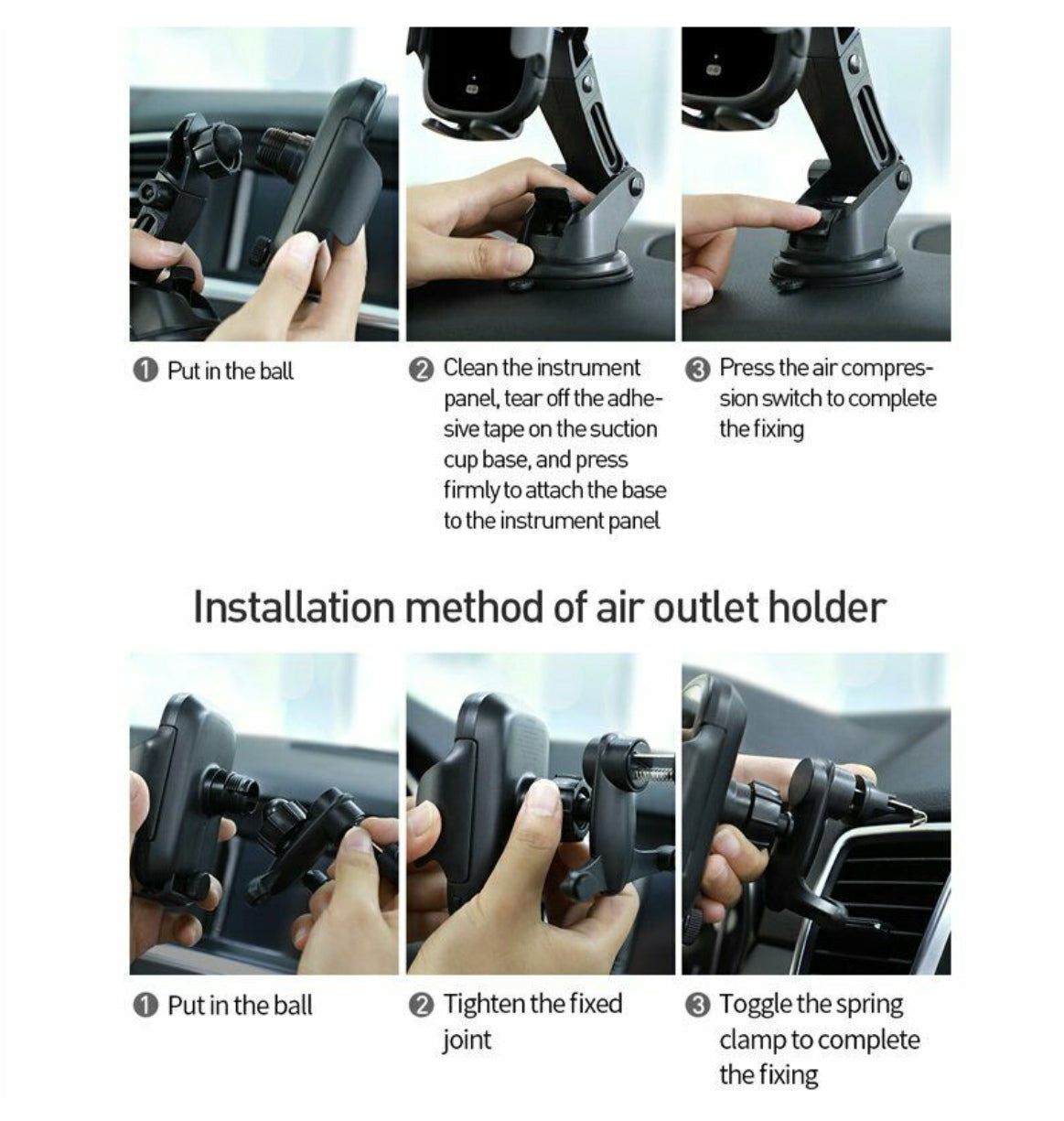 Baseus 15w Wireless Car Charger Vent/Dash Mount With Ir Sensor product image 9