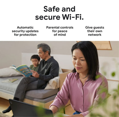 Google Nest Wi-Fi Pro 6e Mesh Router Snow 3pk (2022) — rear view