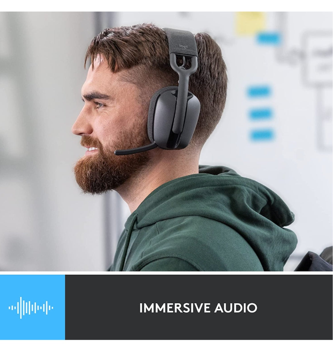 Logitech Zone Vibe 100 Wireless Headphones Graphite product image 4