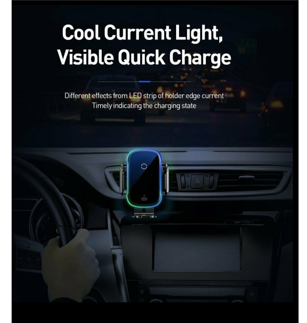 Baseus 15w Wireless Car Charger Vent/Dash Mount With Ir Sensor product image 4