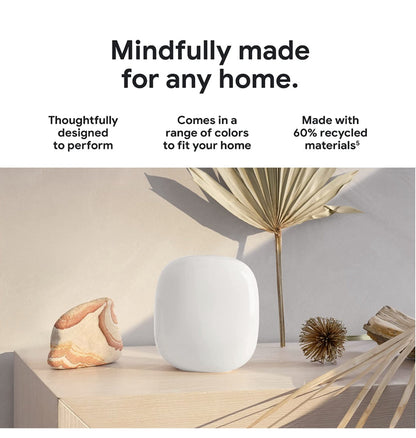 Google Nest Wi-Fi Pro 6e Mesh Router Snow (2022) — detail view