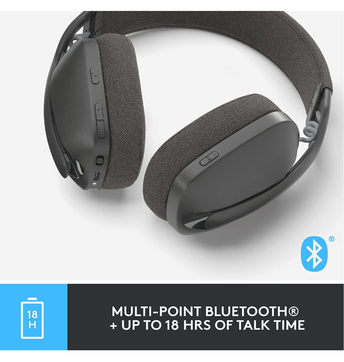 Logitech Zone Vibe 100 Wireless Headphones Graphite product image 5