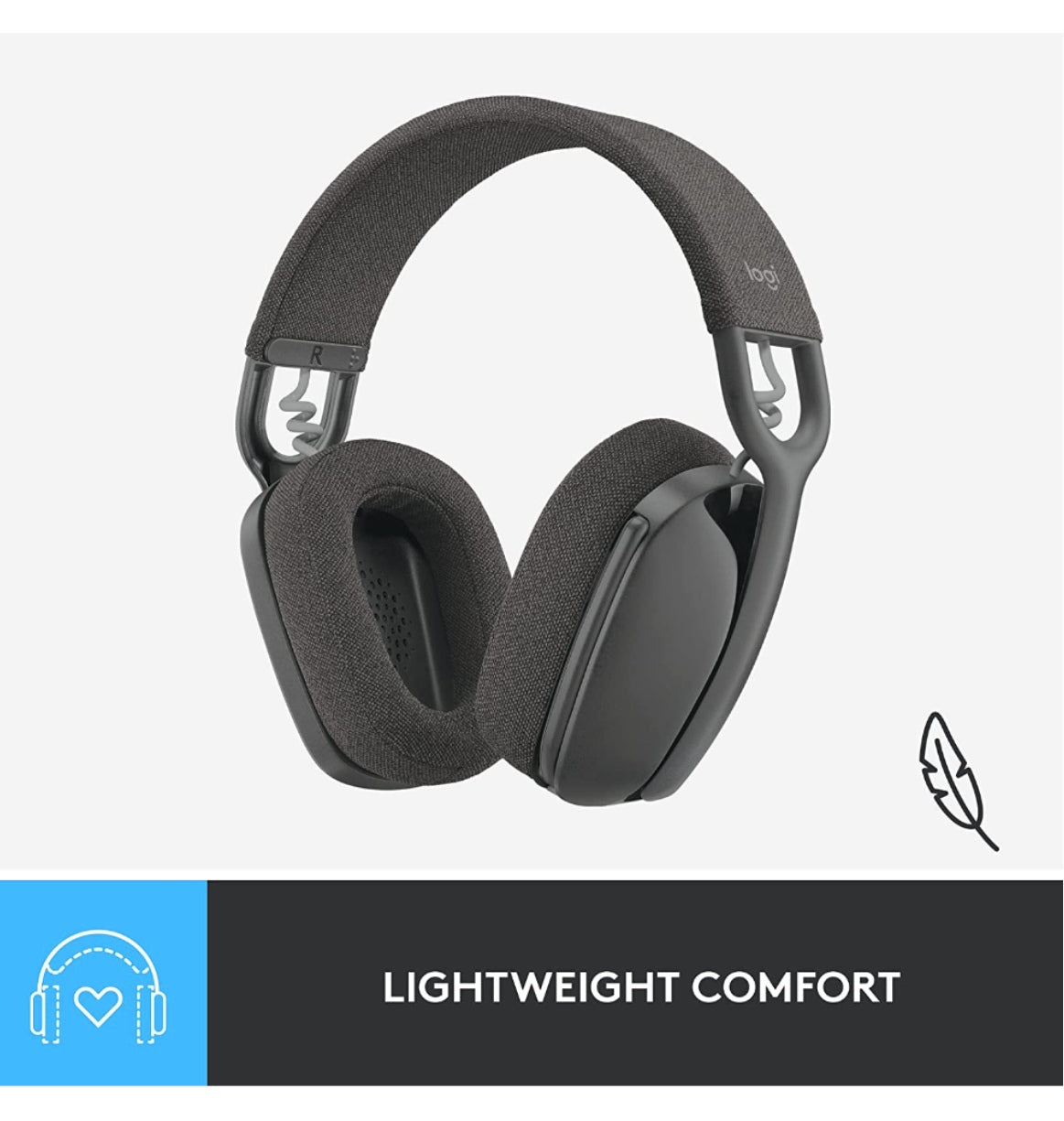Logitech Zone Vibe 100 Wireless Headphones Graphite product image 7
