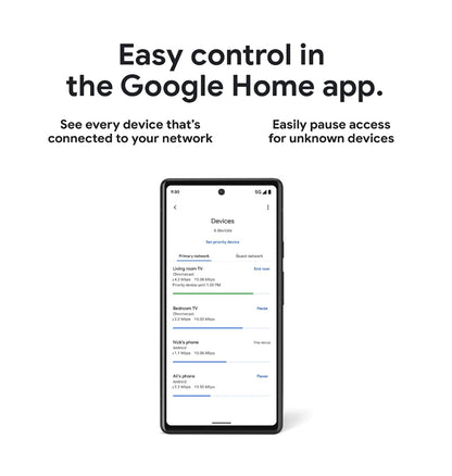 Google Nest Wi-Fi Pro 6e Mesh Router Snow 2pk (2022) — in use