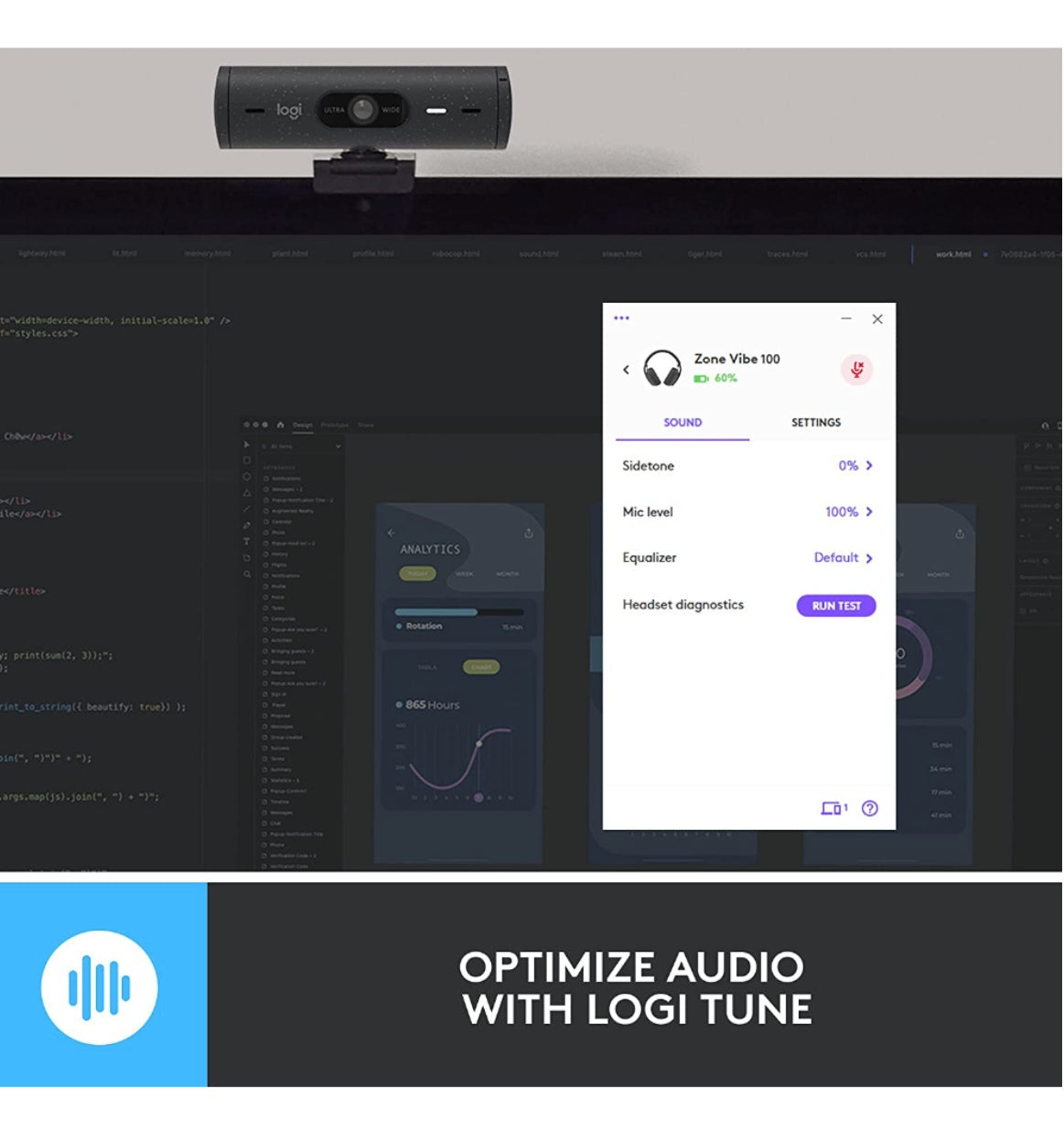 Logitech Zone Vibe 100 Wireless Headphones Graphite product image 8