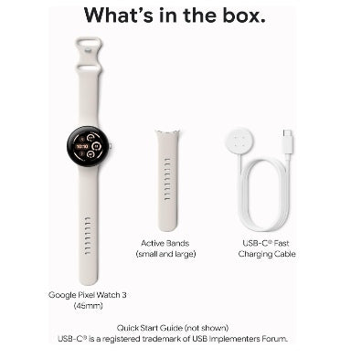Google Pixel Watch 3 45mm Silver/Porcelain product image 11