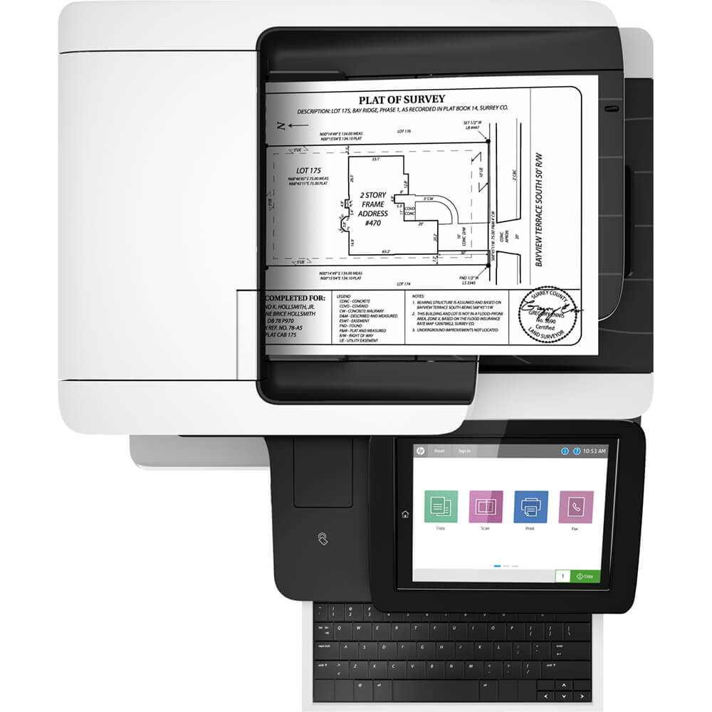 HP LaserJet Enterprise Flow MFP M528z Mono Laser Printer (1PV67A) image 3