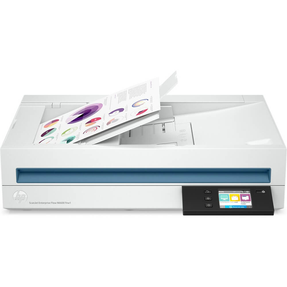 HP ScanJet Enterprise Flow N6600 fnw1 Flatbed Scanner (20G08A) image 1