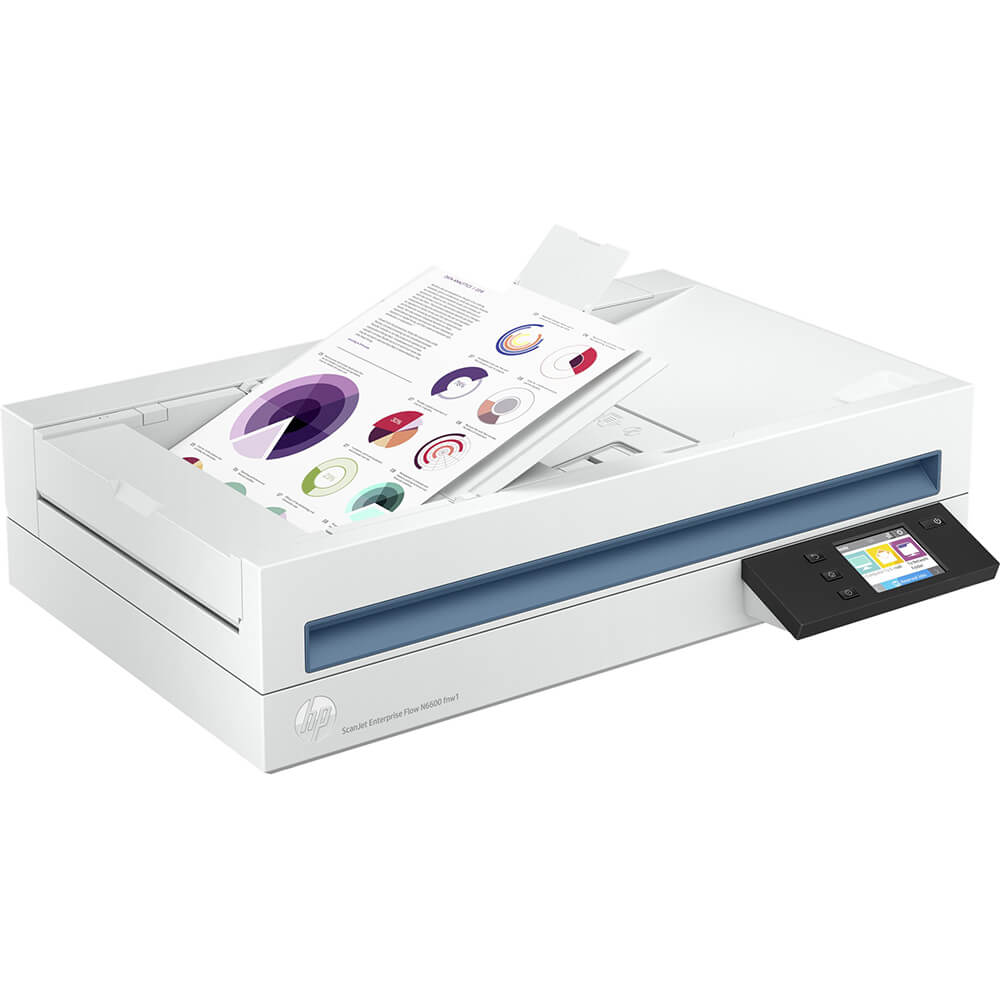 HP ScanJet Enterprise Flow N6600 fnw1 Flatbed Scanner (20G08A) image 2