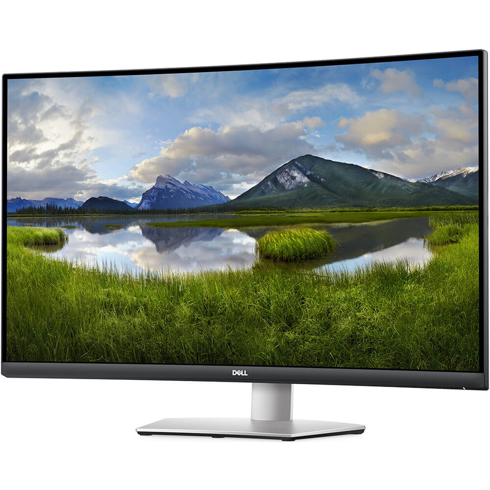 Dell S3221QS 32″ 4K UHD (3840×2160) Curved Monitor (210-AXLH) — side view