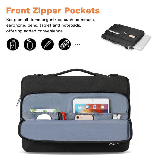 Mosiso 360 Protective 15-16" Laptop Shoulder Carry Bag Black product image 2