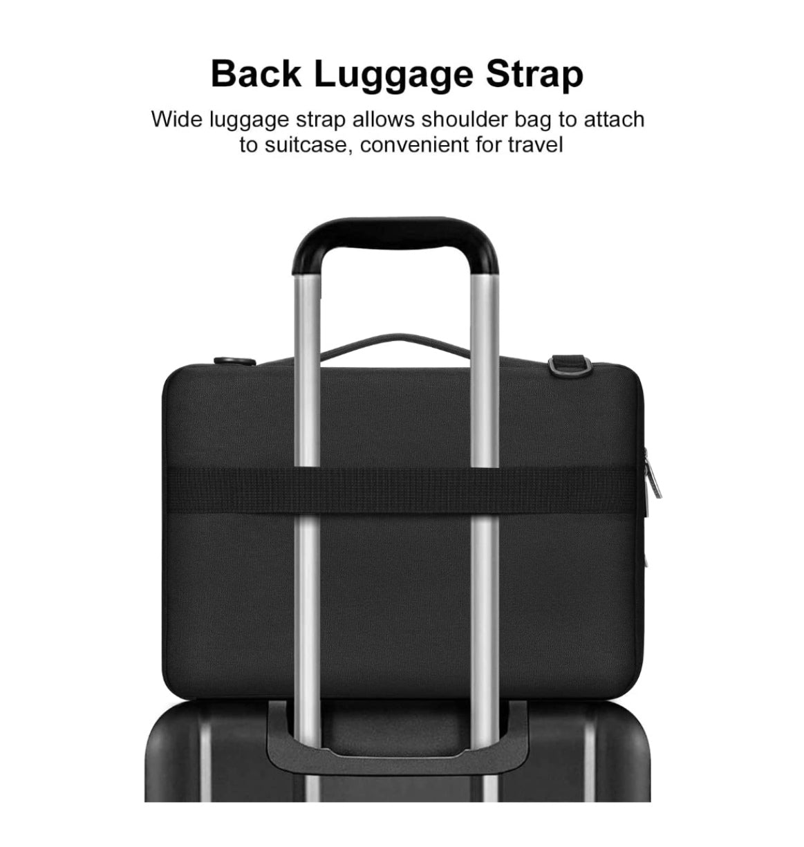 Mosiso 360 Protective 15-16" Laptop Shoulder Carry Bag Black product image 6