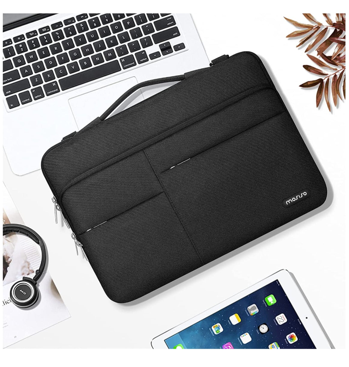 Mosiso 360 Protective 15-16" Laptop Shoulder Carry Bag Black product image 4