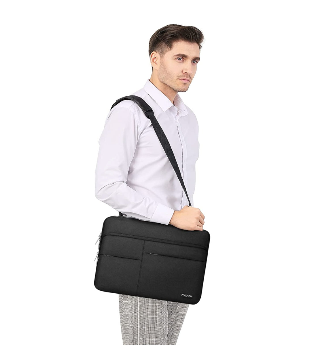 Mosiso 360 Protective 15-16" Laptop Shoulder Carry Bag Black product image 5