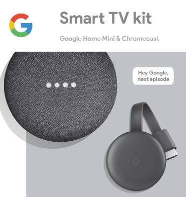 Google Smart TV Kit (home Mini & Chromecast) Charcoal product image 1