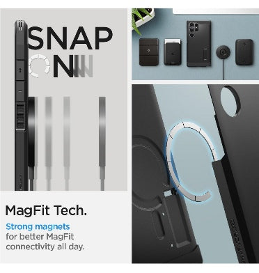 Spigen Samsung Galaxy S24 Ultra Premium Tough Armor Magfit Case Black product image 7