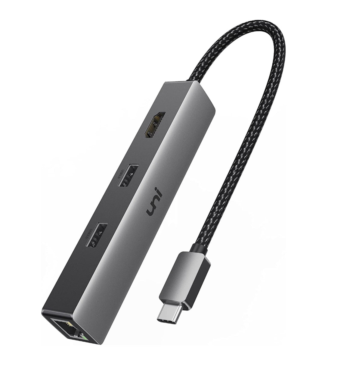 Uni USB-C 6in1 Multi Port Pd/Hdmi/Ethernet/USB/USB-C Hub product image 1