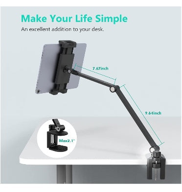 Inifispce Universal Multi-Angle Adjustable Long Arm Tablet Desk Mount Stand Holder product image 6