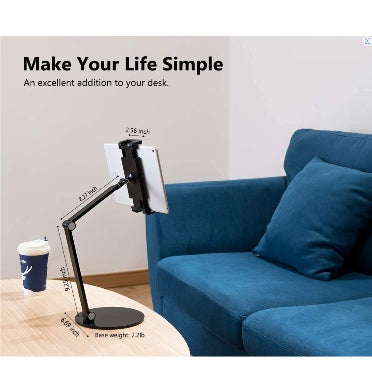 Inifispce Universal Multi-Angle Adjustable Long Arm Tablet Desktop Stand Holder Black product image 5