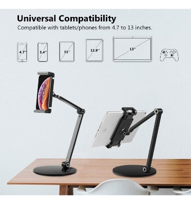 Inifispce Universal Multi-Angle Adjustable Long Arm Tablet Desktop Stand Holder Black product image 6