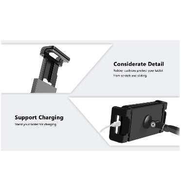 Inifispce Universal Multi-Angle Adjustable Long Arm Tablet Desktop Stand Holder Black product image 9