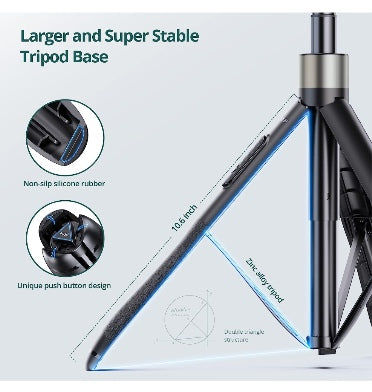Atumtek Tripod Selfie Stick 65" With Bluetooth Remote Black product image 4