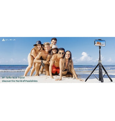 Atumtek Tripod Selfie Stick 65" With Bluetooth Remote Black product image 10