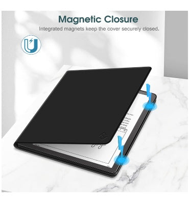 Fintie Amazon Kindle Scribe 10.2" (2022/2024) Premium Protective Slim Shell Pu Leather Folio Flip Cover Black product image 3