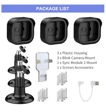 Blink Xt4 Camera Wall Mount Protective Cover & Bracket Black 3pk product image 6