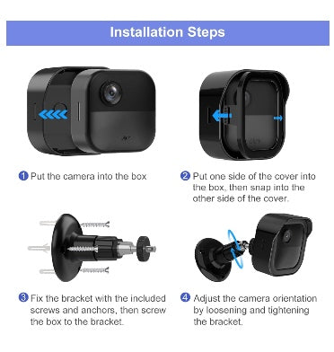 Blink Xt4 Camera Wall Mount Protective Cover & Bracket Black 3pk product image 7
