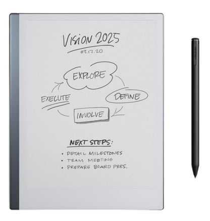 Remarkable 2 Notetaking Tablet With Stylus Pen & Premium Leather Folio Case Black — front view