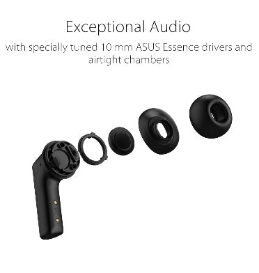 Asus Rog Cetra Wireless Noise Cancelling Gaming Earbuds Black product image 6