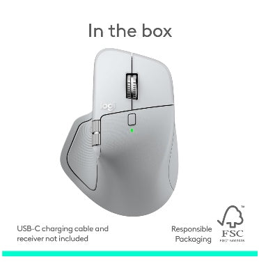 Logitech Mx Master 4 Wireless Mouse Mac Edition White Silver product image 10