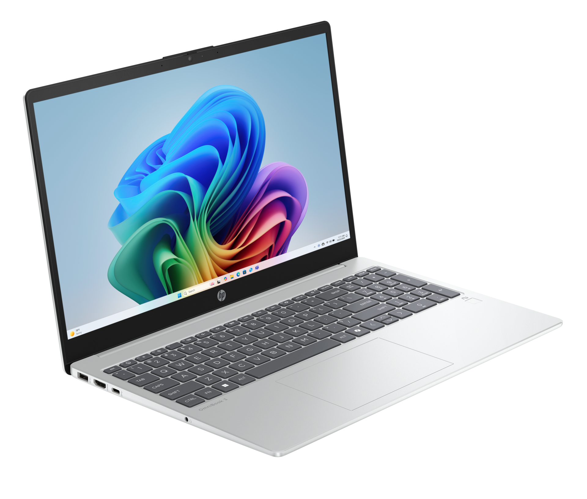 HP OmniBook 3 AMD Ryzen AI 7 350 16GB RAM 512GB SSD Silver Laptop laptop image 3