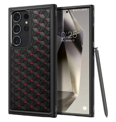 Spigen Samsung Galaxy S24 Ultra Premium Cryo Armor Case Black/Red product image 1