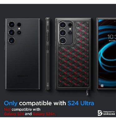 Spigen Samsung Galaxy S24 Ultra Premium Cryo Armor Case Black/Red product image 2