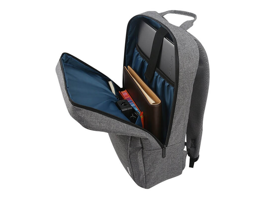 Lenovo B210 15.6″ Grey Laptop Backpack (GX40Q17227) — rear view