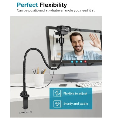 Gooseneck Flexible Arm Webcam / Phone Adjustable Clamp Mount Black product image 4