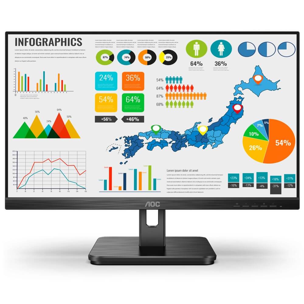 AOC 27E2H 27″ Full HD IPS Monitor image 1